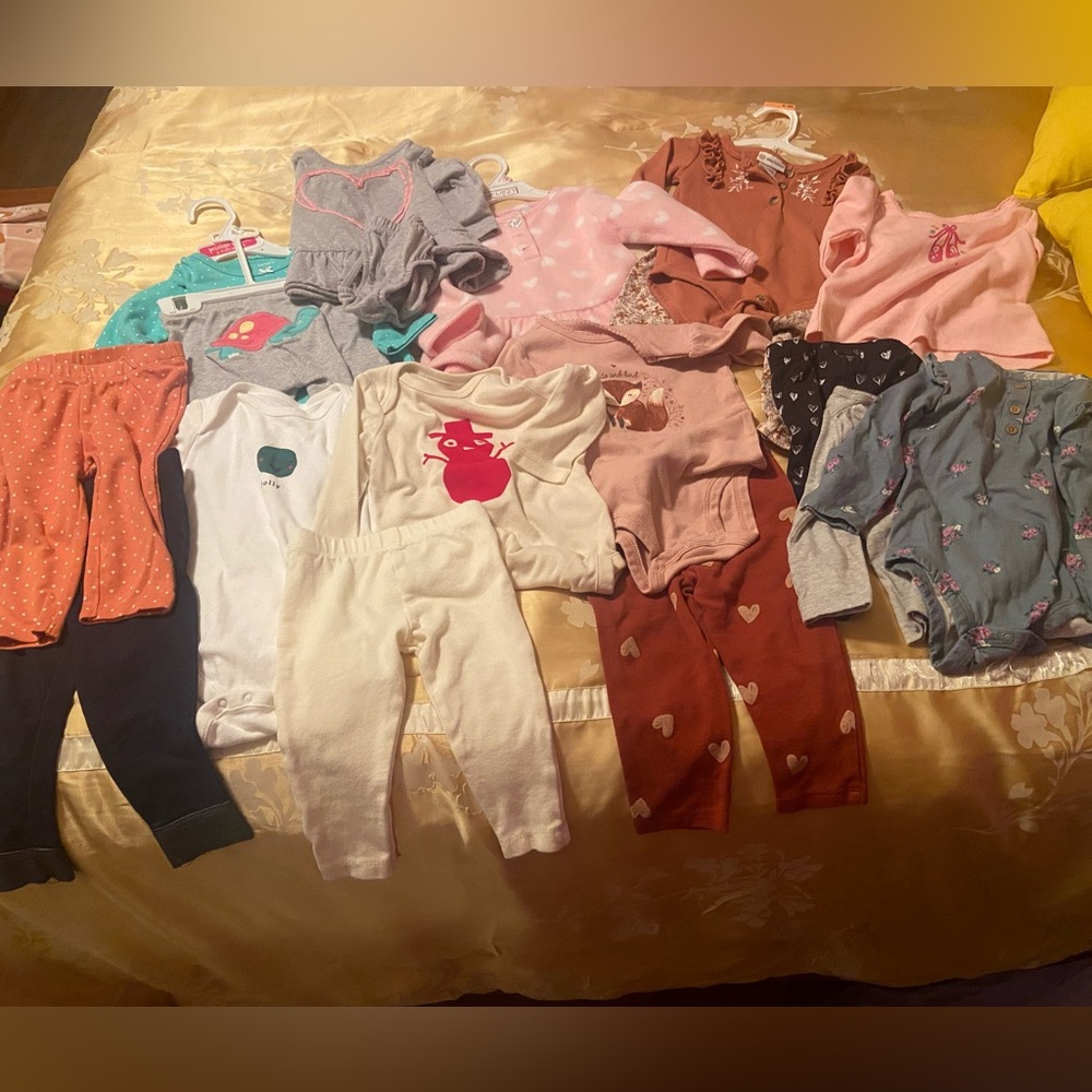 17 Piece Baby Girl Clothing Lot